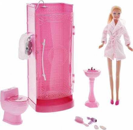 Игровой набор - Ванная комната Люси, с куклой и аксессуарами 